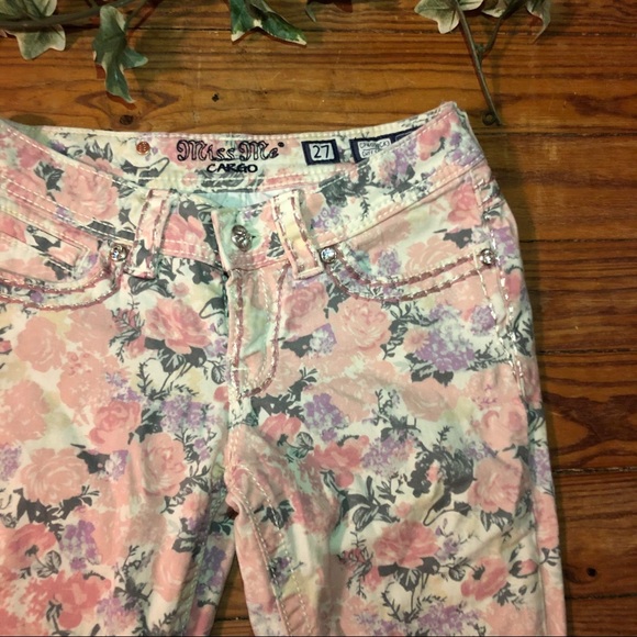 Miss Me Floral Skinny Jeans - Picture 3 of 6